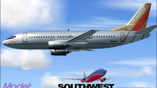 Screenshot 1 — / FS2002 FFX Boeing 737-300 Southwest Airlines 'Silver One' Photoreal livery