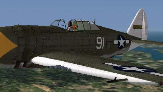 Screenshot 1 — CFS3 Pacific Ghosts Republic P-47D-11-RE Thunderbolt 42-22896