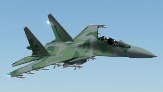 Screenshot 2 — FS2004/2002 Sukhoi Su-35 in 3º/2º Air Unit (PV) colors of Brazilian Air Force (FAB)