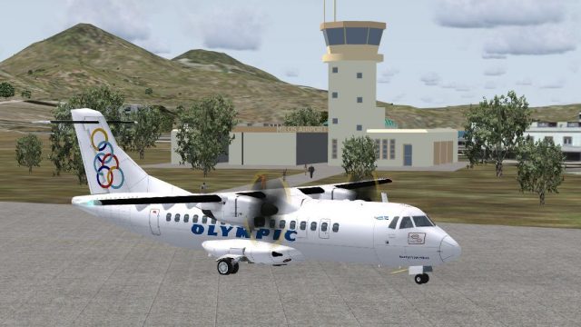 Screenshot 1 — Milos Airport Scenery