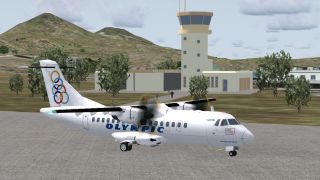 Screenshot 1 — Milos Airport Scenery