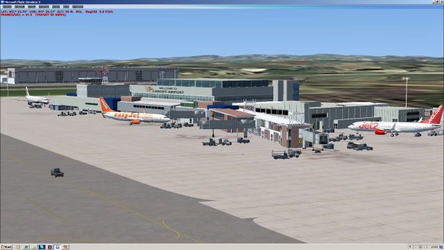 Screenshot 1 — Cardiff Airport Scenery