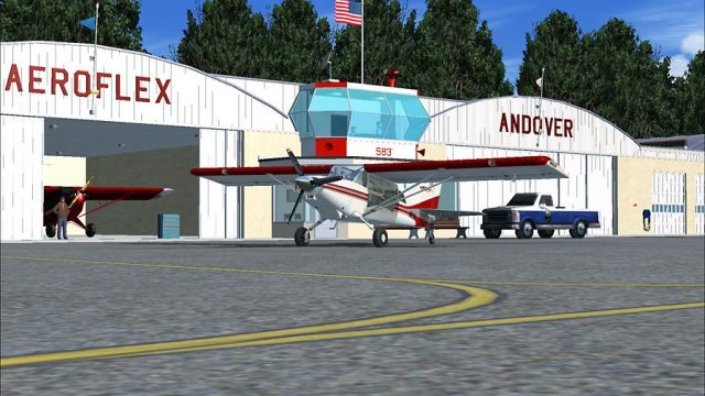 Screenshot 1 — Aeroflex-Andover Airport (12N) Scenery