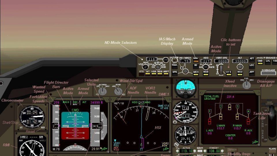 Top Avionics 747-400 v2.0 Panel for FS2004