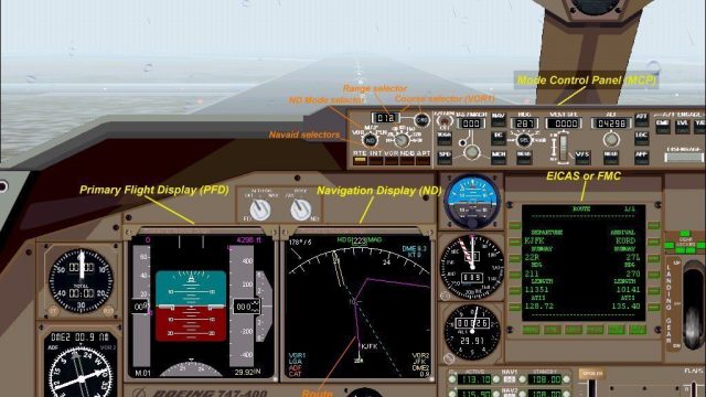 Screenshot 1 — Top Avionics 747-400 v2.0 Panel