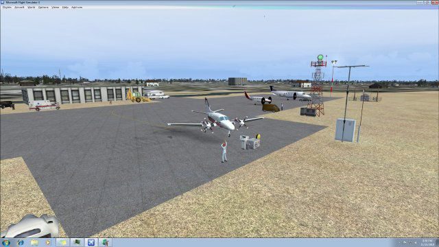 Screenshot 1 — Mountain View Airport Scenery