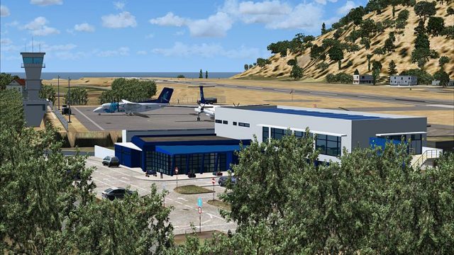 Screenshot 1 — Flores Airport Scenery V2