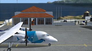 Screenshot 1 — Corvo Airport Scenery