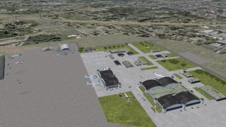 Screenshot 1 — Mobile Downtown Airport Scenery