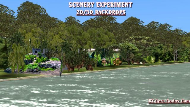 Screenshot 1 — 3D/2D Scenery Experiment 001