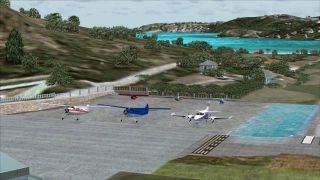 Screenshot 8 — St-Barthelemy Island Sloped Runway Scenery