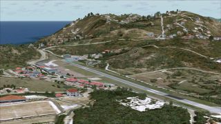 Screenshot 2 — St-Barthelemy Island Sloped Runway Scenery