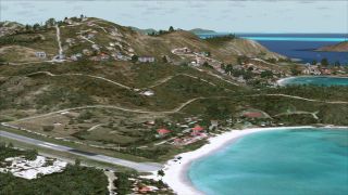 Screenshot 9 — St-Barthelemy Island Sloped Runway Scenery