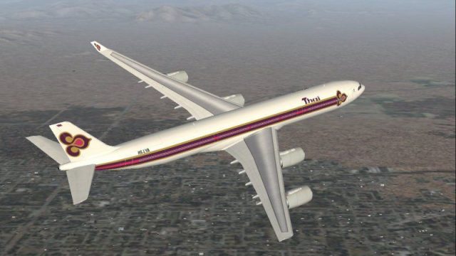 Screenshot 1 — Airbus A-340-500, Thai Airways