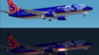 Screenshot 1 — 737-300 Sun Country Textures only for default 737