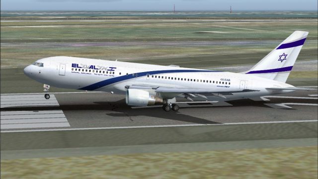 Screenshot 1 — EL AL Boeing 767 Photoreal fleet package