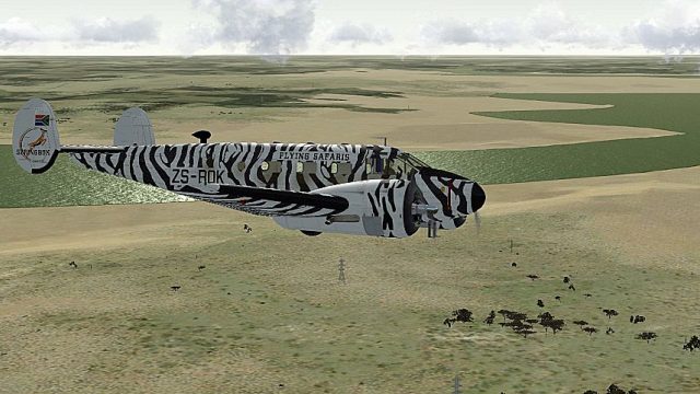 Screenshot 1 — "Flying Safaris" Beechcraft D18S/SNB