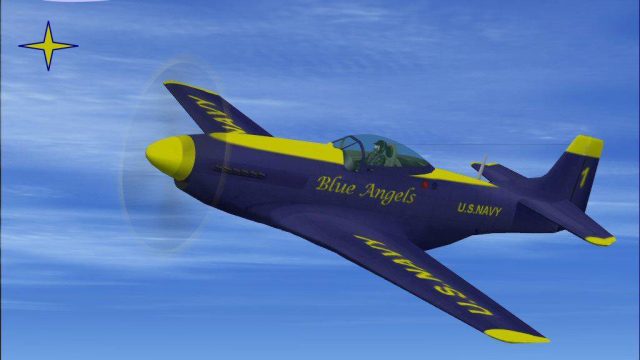 Screenshot 1 — P51-D Blue Angel 1