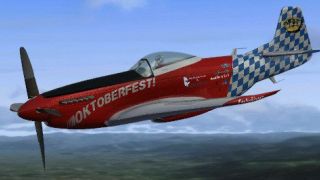Screenshot 1 — Oktoberfest Horses P-51 Mustang