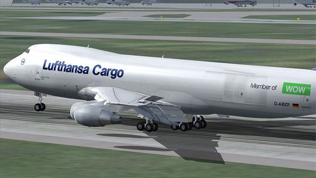 Screenshot 1 — Boeing 747-230F, Lufthansa Cargo 'WOW' livery