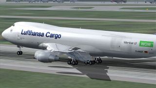 Screenshot 1 — Boeing 747-230F, Lufthansa Cargo 'WOW' livery