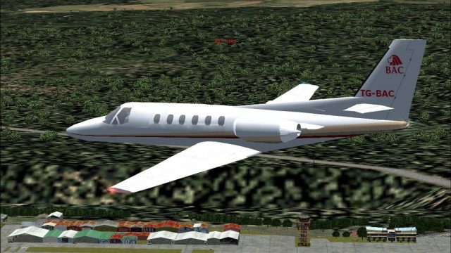 Screenshot 1 — FS2002/FS2004 Cessna Citation C-550 Bravo, BAC International Bank