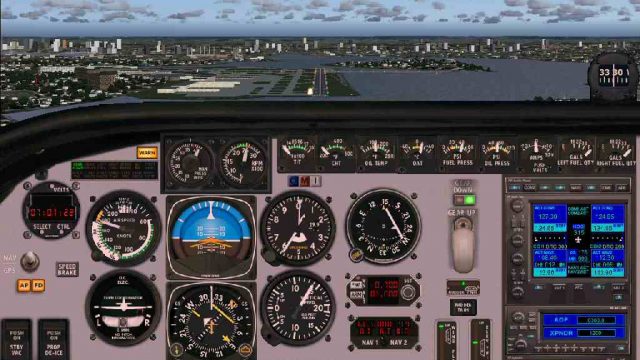 Screenshot 1 — Mooney Bravo Blue 2D Panel