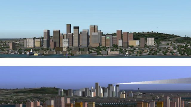 Screenshot 1 — Mtrl9_5, Blimp and Nun's Island Scenery, Montréal, Québec
