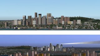 Screenshot 1 — Mtrl9_5, Blimp and Nun's Island Scenery, Montréal, Québec