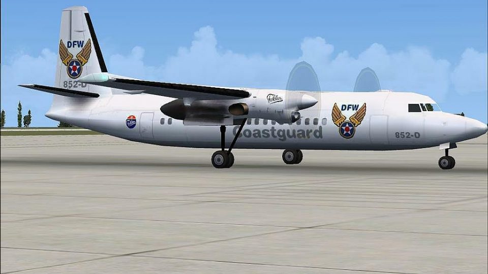 Fokker 50 Coast Guard And Regional for FSX