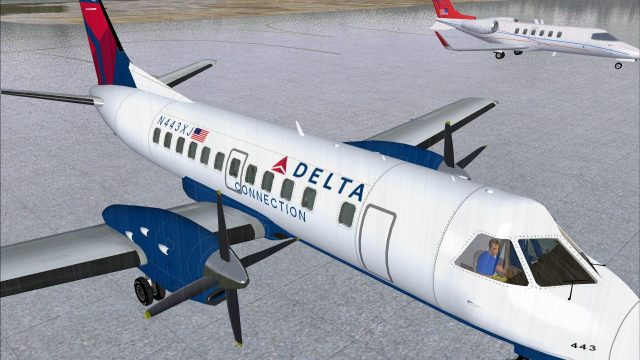 Screenshot 1 — Delta Connection Saab 340B