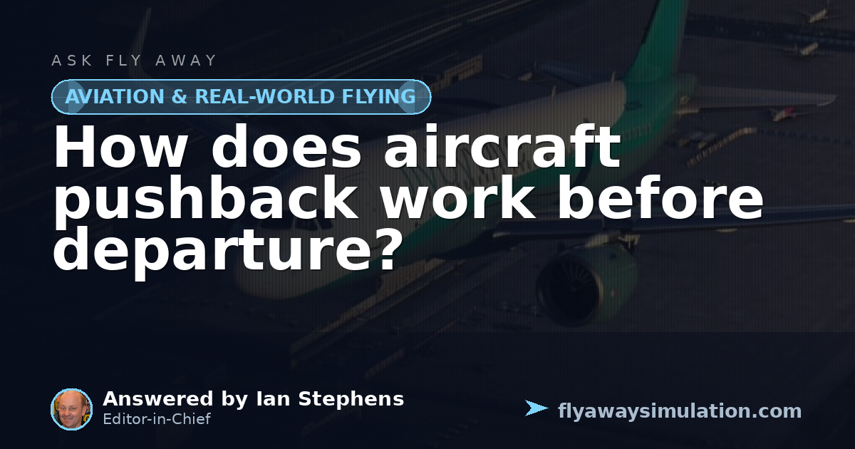 How does aircraft pushback work before departure? | Fly Away Simulation