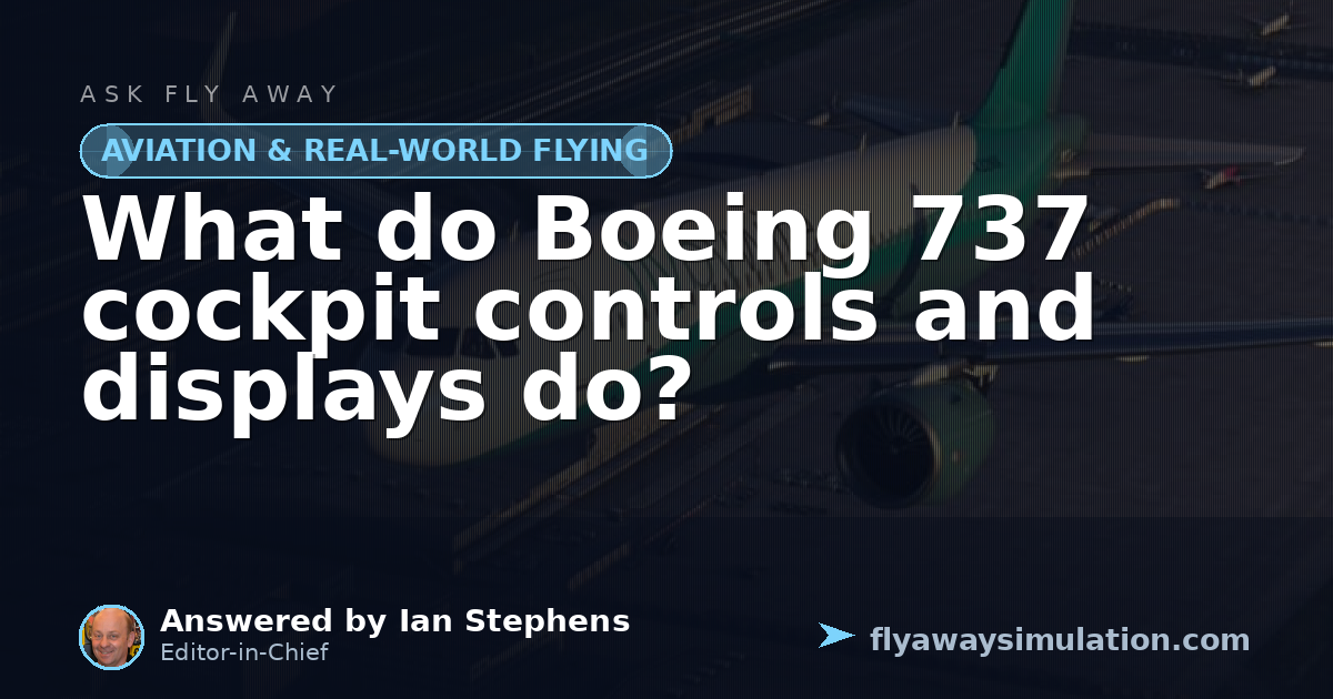 What do Boeing 737 cockpit controls and displays do? | Fly Away Simulation