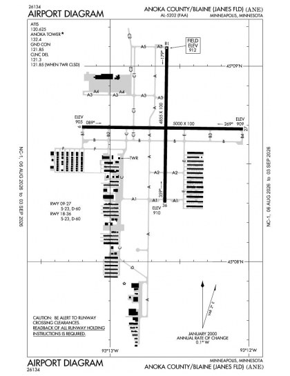 KANE airport diagram — runways, taxiways and ramp layout