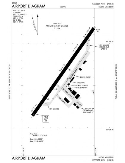 KBIX airport diagram — runways, taxiways and ramp layout