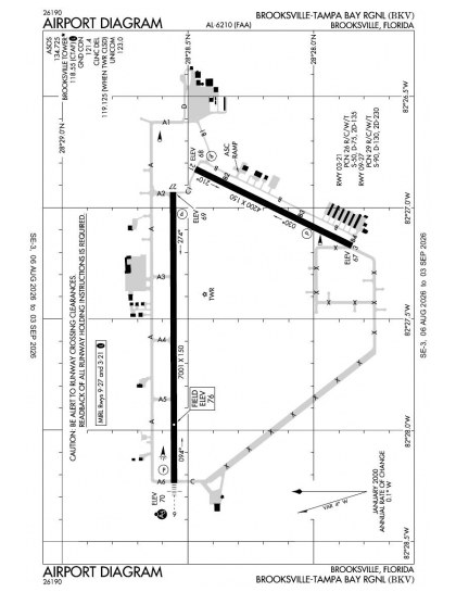 KBKV airport diagram — runways, taxiways and ramp layout