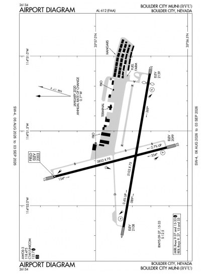 KBVU airport diagram — runways, taxiways and ramp layout