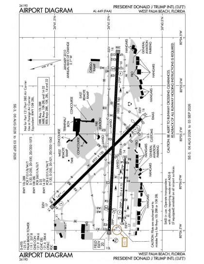 KDJT airport diagram — runways, taxiways and ramp layout
