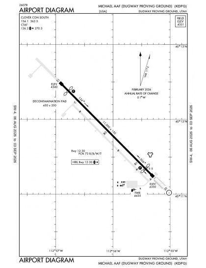 KDPG airport diagram — runways, taxiways and ramp layout