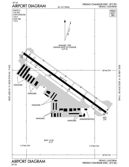 KFCH airport diagram — runways, taxiways and ramp layout