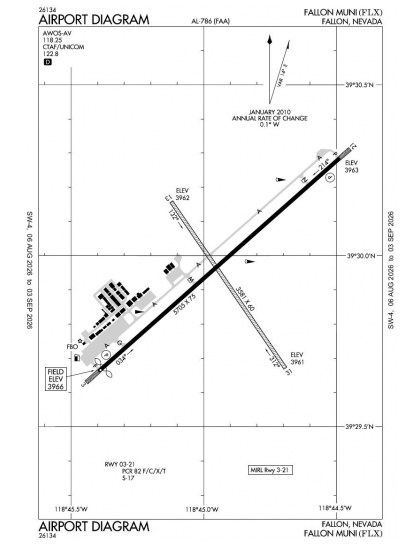 KFLX airport diagram — runways, taxiways and ramp layout