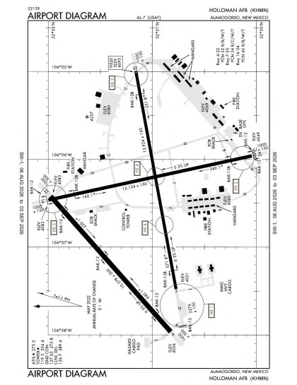 KHMN airport diagram — runways, taxiways and ramp layout