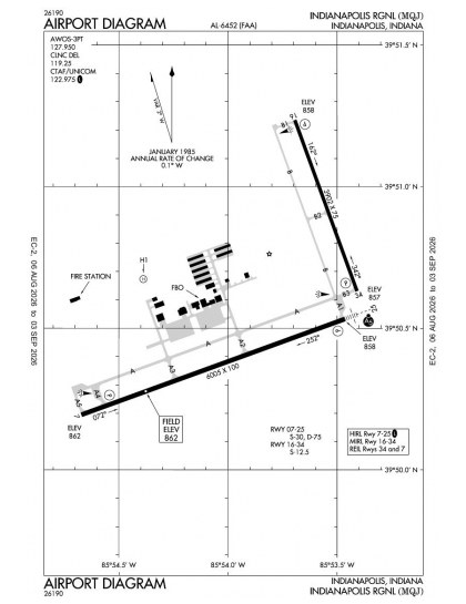 KMQJ airport diagram — runways, taxiways and ramp layout