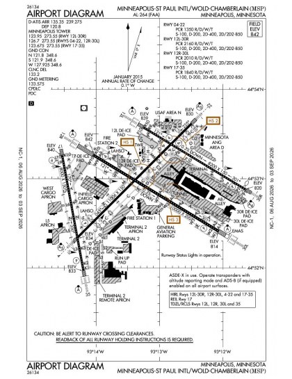 KMSP airport diagram — runways, taxiways and ramp layout