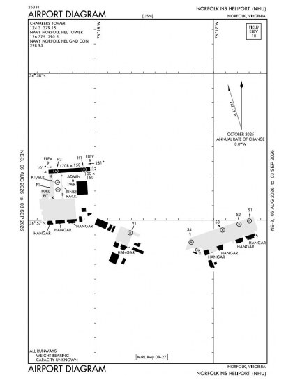 KNHU airport diagram — runways, taxiways and ramp layout