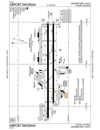KONT airport diagram — runways, taxiways and ramp layout