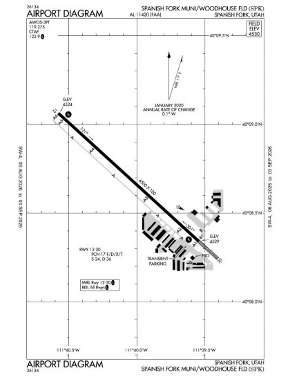 KSPK airport diagram — runways, taxiways and ramp layout