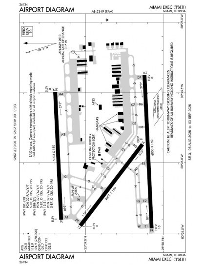 KTMB airport diagram — runways, taxiways and ramp layout