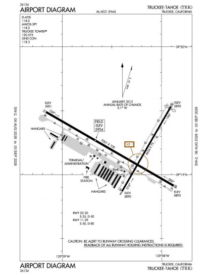 KTRK airport diagram — runways, taxiways and ramp layout