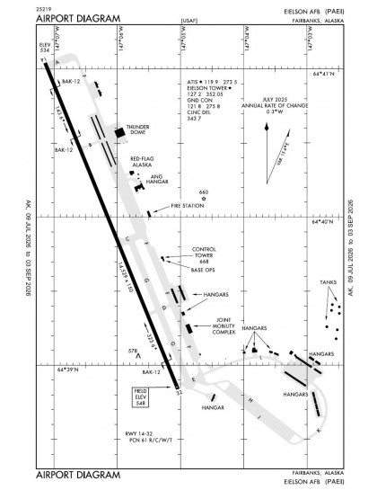 PAEI airport diagram — runways, taxiways and ramp layout